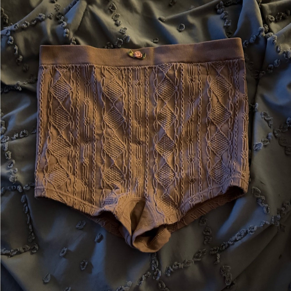 Brown Knit Women's Intimate Shorts